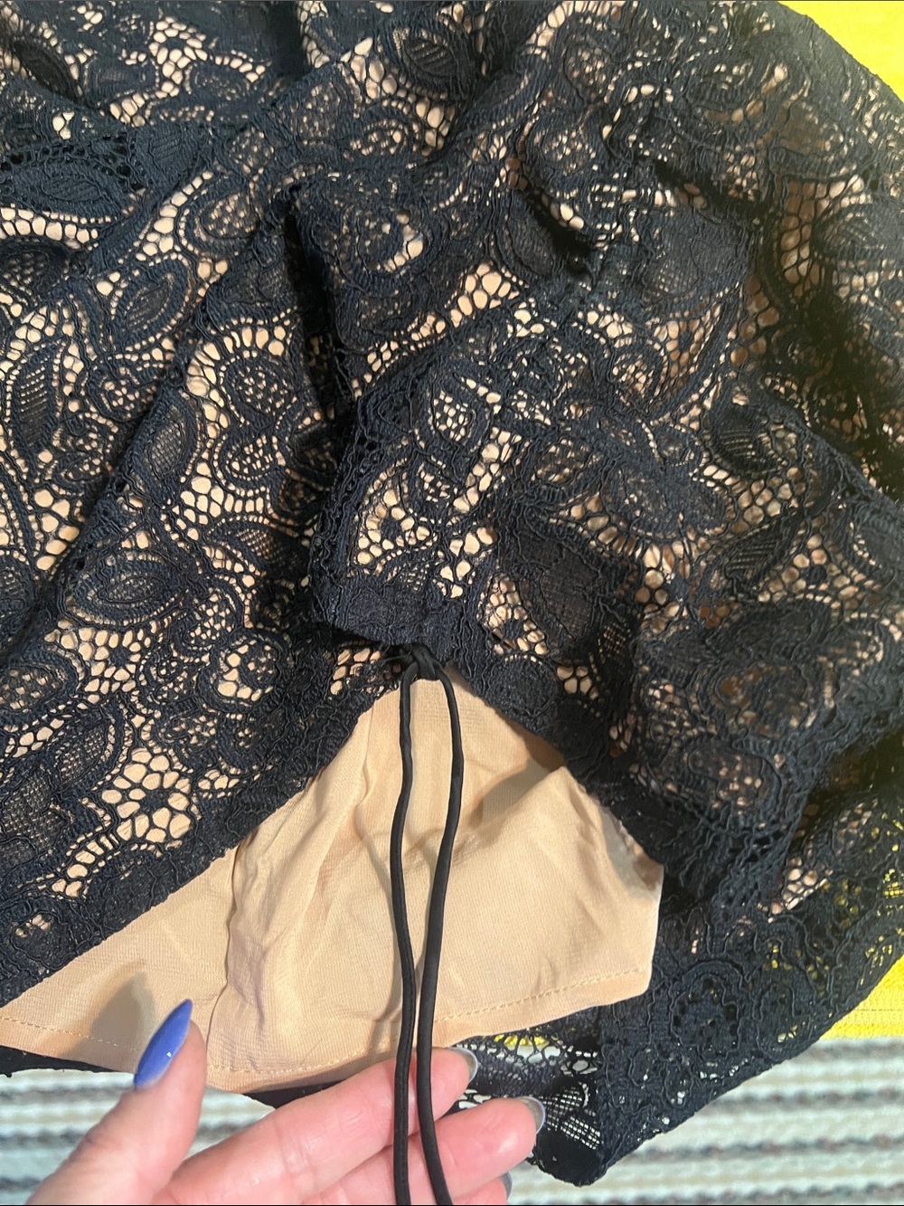 For Love & Lemons Black Lace One-Shoulder Dress - Picture 9 of 10